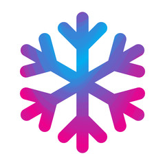 Snowflake icon. Vector illustration.