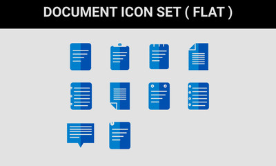 Document Icon Set ( Flat ) 