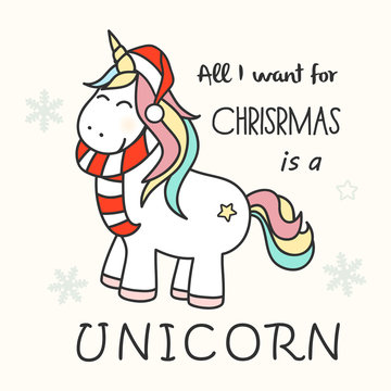 Cute Christmas Unicorn