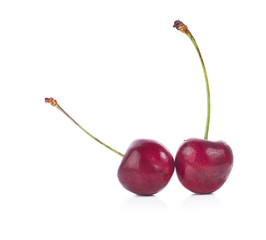 Cherry berry isolated on white background.