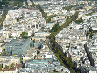 aerial view of Paris