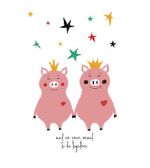 Couple Of Fairy Pigs.