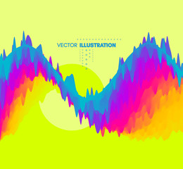 Abstract wavy background with dynamic effect. Vector illustration. Can be used for advertising, marketing, presentation.