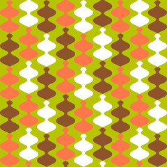 Seamless abstract vector fabric wallpaper texture pattern with multicolored geometric tiling shapes 