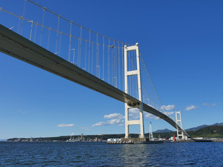 吊り橋　北海道白鳥大橋