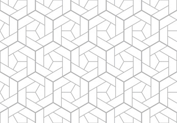 The geometric pattern with lines. Seamless vector background. White and grey texture. Graphic modern pattern. Simple lattice graphic design.