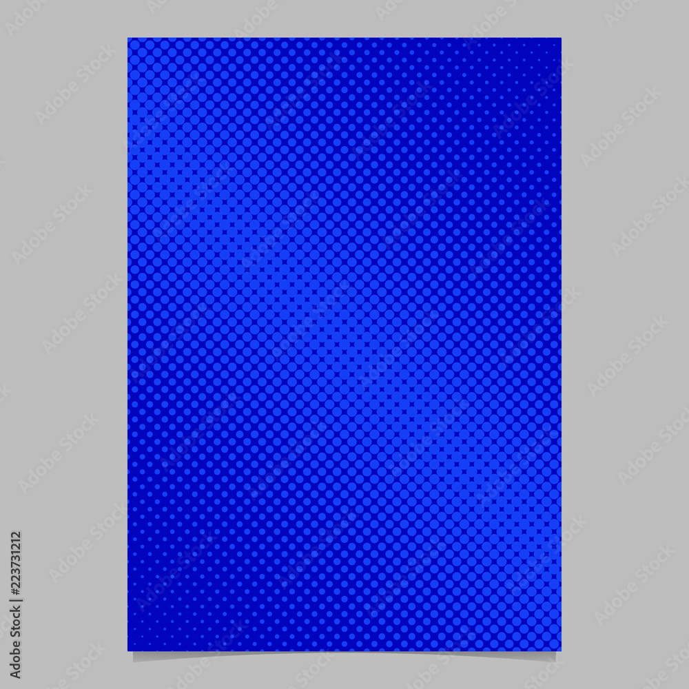 Aufkleber blue halftone dot pattern brochure background design - vector graphic design from diagonal circles