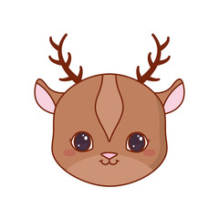 Fototapeta premium cute face deer cartoon animal
