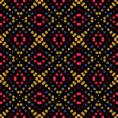 Seamless abstract pattern background with a variety of colored circles.