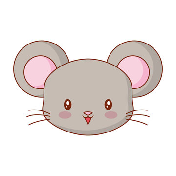 cute face mouse cartoon animal