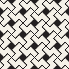 Vector seamless geometric pattern. Simple abstract lines lattice. Repeating elements stylish background