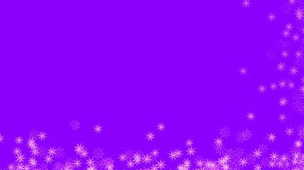 Abstract background with a variety of colorful snowflakes. Big and small.