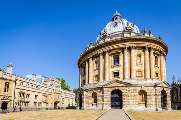 Radcliffe Science Library in the ancient center of Oxford, England, UK