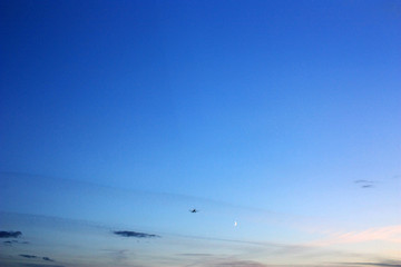 Evening blue sky