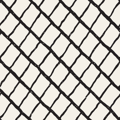 Simple ink geometric pattern. Monochrome black and white strokes background. Hand drawn ink texture for your design..