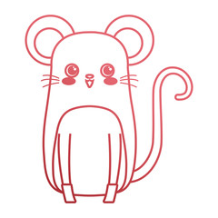 cute mouse portrait cartoon animal