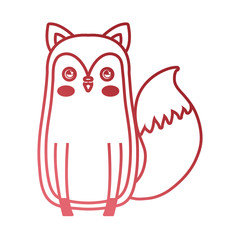 cute fox sitting animal baby drawing