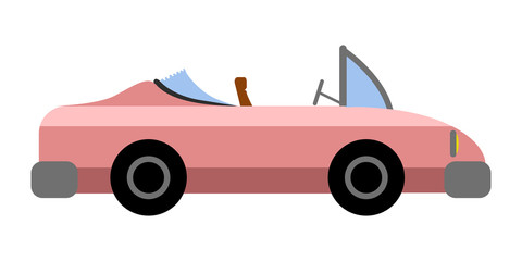 Side view of a vintage car. Vector illustration design