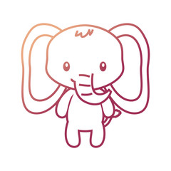 cute elephant baby sitting cartoon