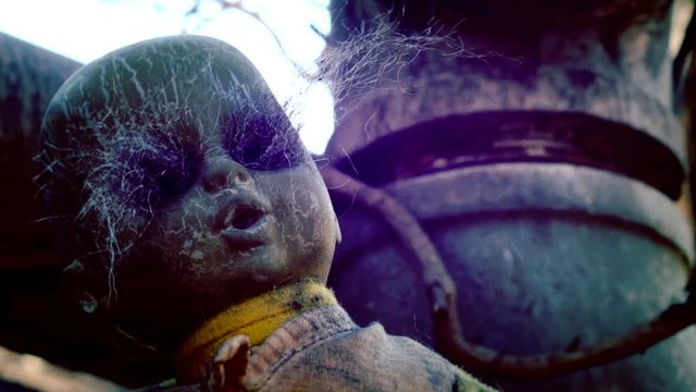 HORRIBLE LOOKING DOLL WITH NO EYES, IN 4K