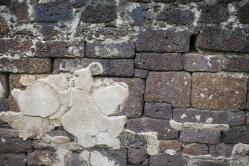 Surface rock wall ancient architecture