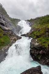 Fototapeta na wymiar The Kjosfossen is a waterfall in Norway.