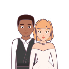 romantic couple portrait wedding day