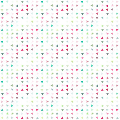 Abstract seamless pattern background with multi-colored varied triangles.