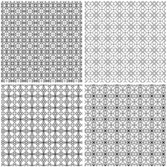Four seamless abstract mesh patterns