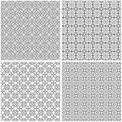 Set of four seamless grids