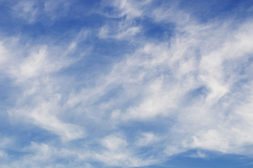 The sky blue and the clouds are beautiful