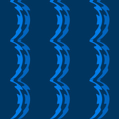 Seamless pattern background with multi-colored wavy lines.