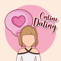 Obraz premium Online dating design