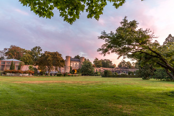 Sonnenaufgang im Botanischen Garten in Karlsruhe