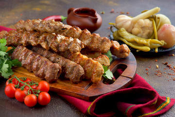 kebab pork and chicken    