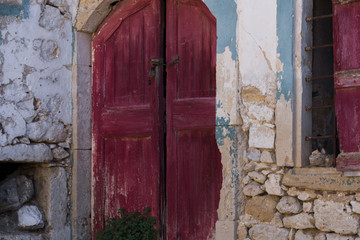 old door in wall