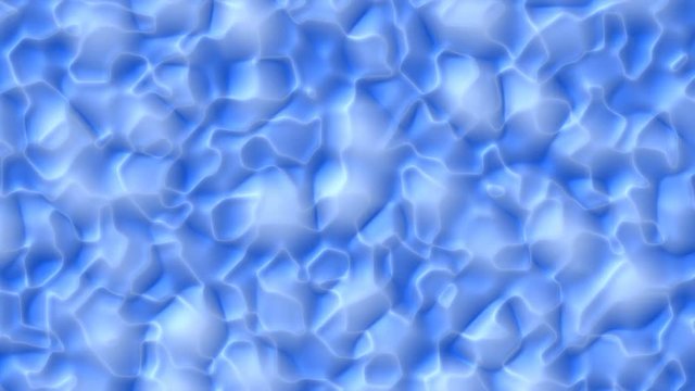 Abstract computer video composition in 4k resolution background with moving arbitrary shapes and curves in blue tones