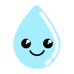 Obraz premium Isolated happy drop of water icon. Vector illustration design