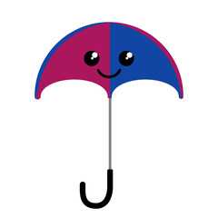 Isolated happy umbrella icon. Vector illustration design