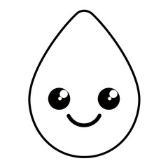 Isolated happy drop of water icon. Vector illustration design