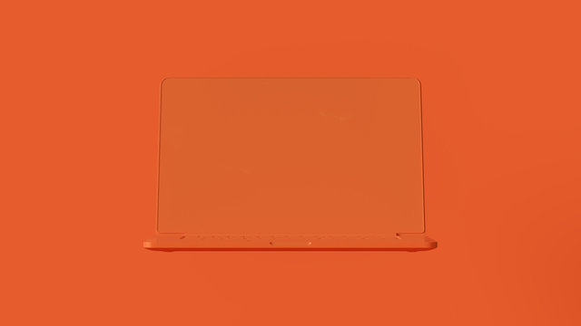 Orange Laptop 3d illustration 