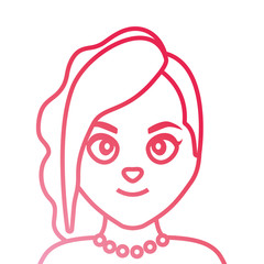 cartoon woman icon