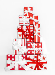 Gift boxes Holidays background Christmas Birthday gifts