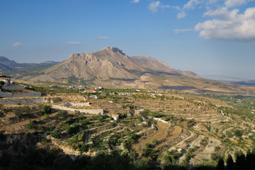 Velez blanco vue de la montagne