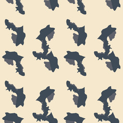 UFO military camouflage seamless pattern in different shades of beige, grey and navy blue colors