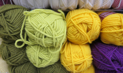 Wool yarn balls