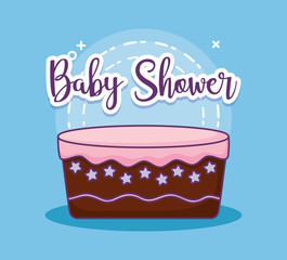 baby shower card with cake