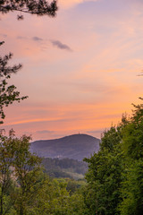 Fototapeta na wymiar sunset in the Bohemia