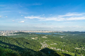 Obraz premium panoramic city skyline in hangzhou china