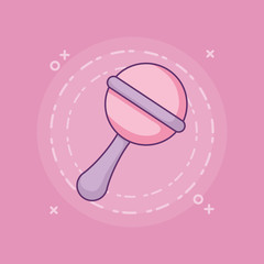 baby shower card with maracas